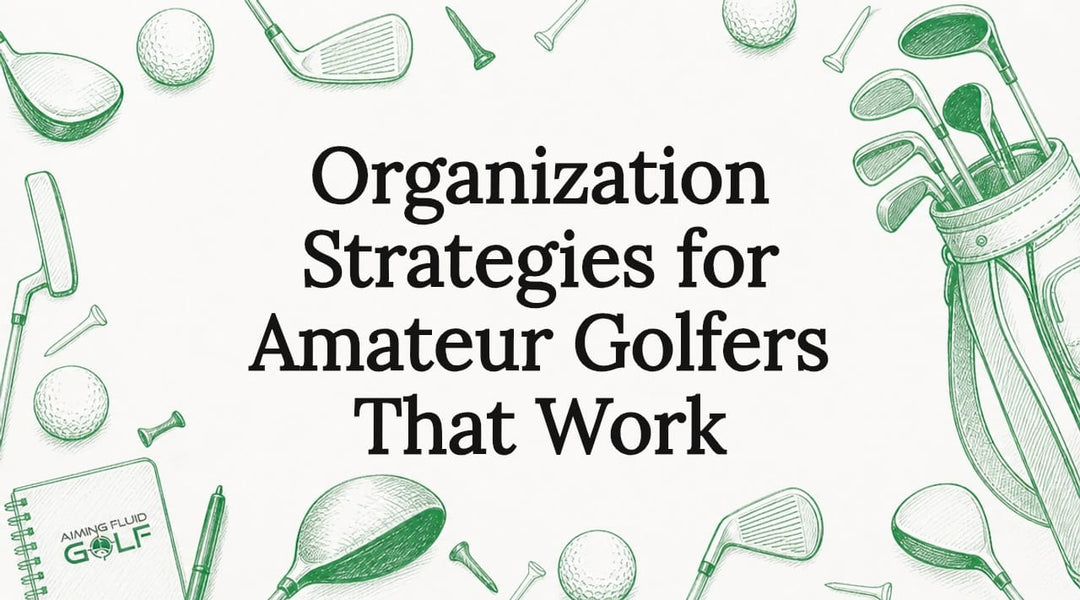 Decorative golf-themed title card illustration