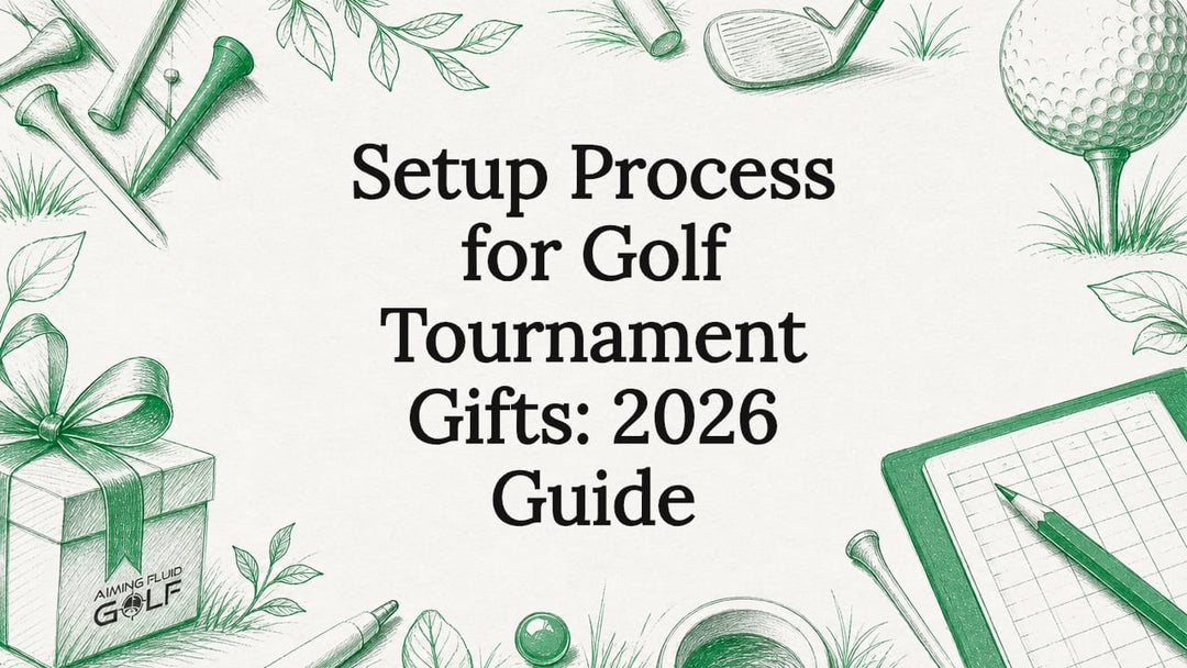 Decorative golf-themed title card illustration