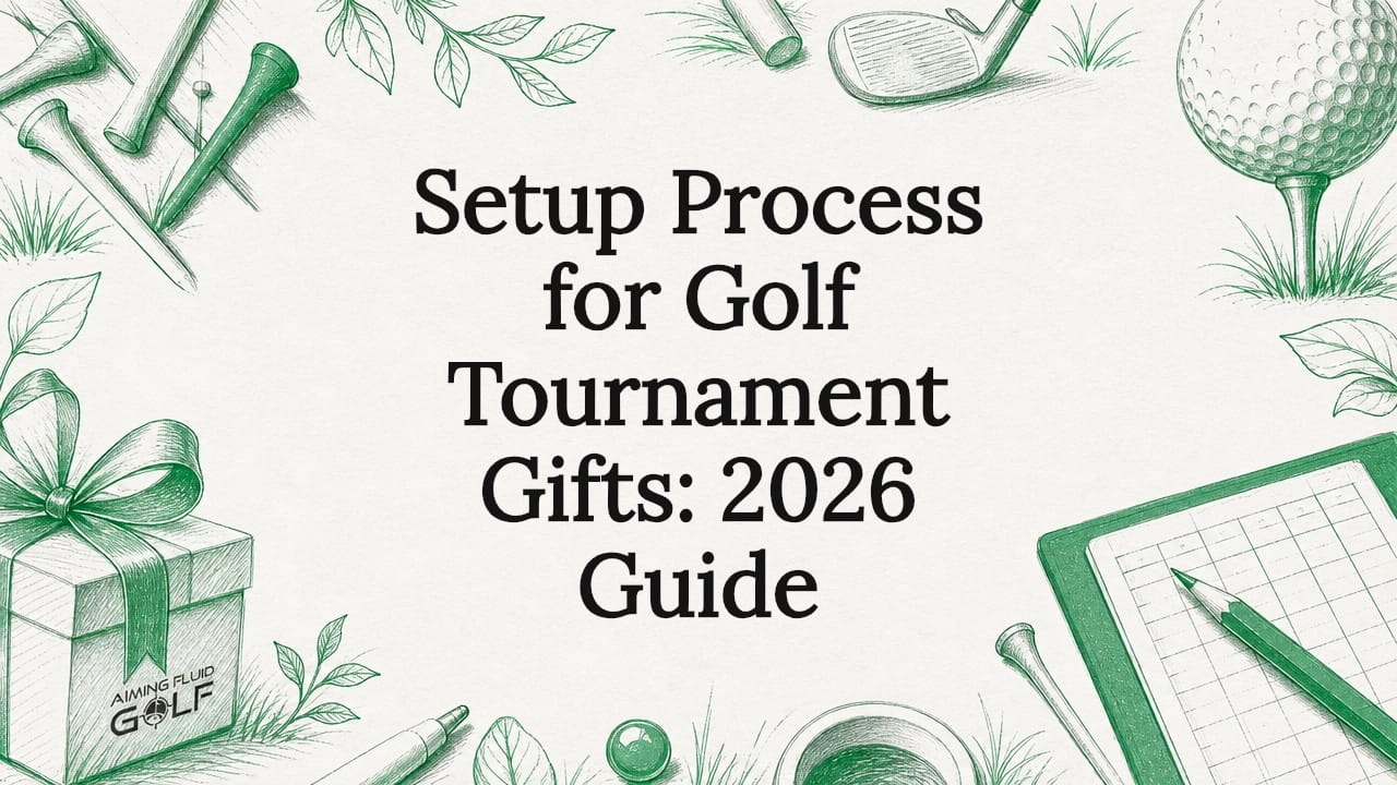 Decorative golf-themed title card illustration