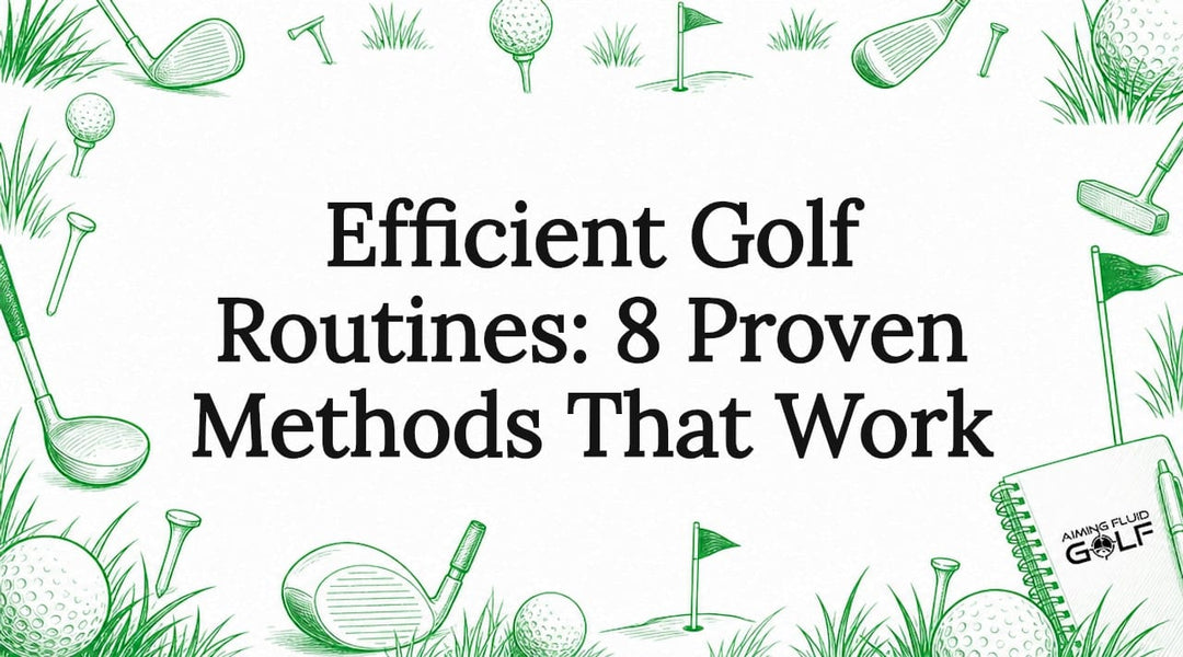 Decorative golf themed title card illustration