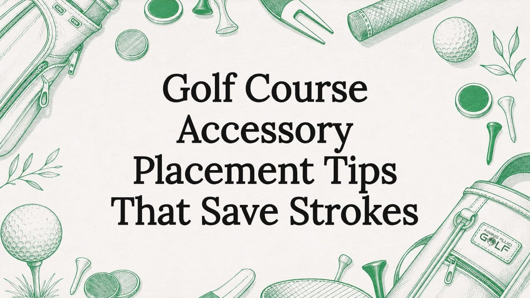 Decorative golf-themed title card illustration
