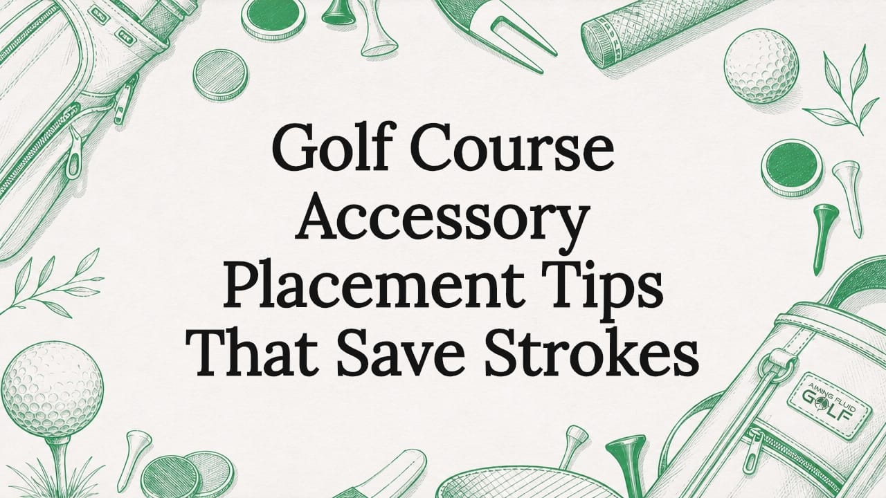 Decorative golf-themed title card illustration