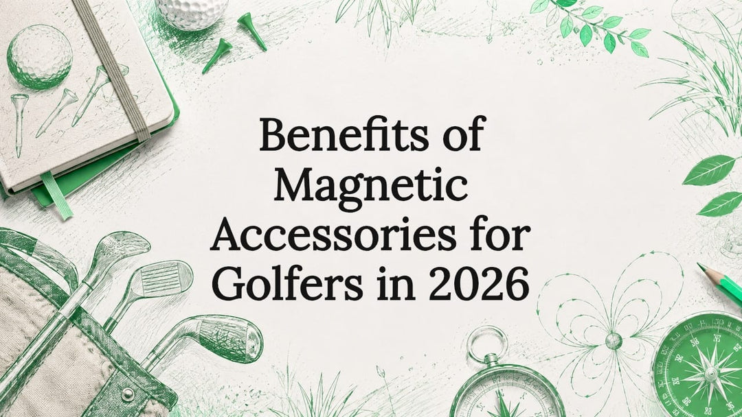 Decorative handcrafted golf title card illustration