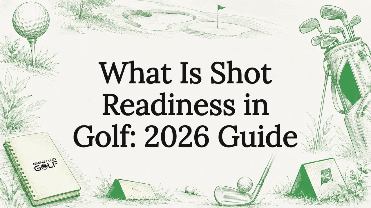 Decorative golf-themed title card illustration