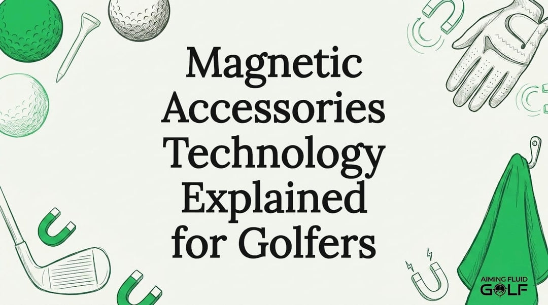 Decorative title card illustration with golf motifs