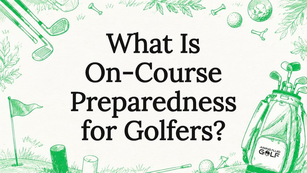 Decorative golf-themed title card illustration