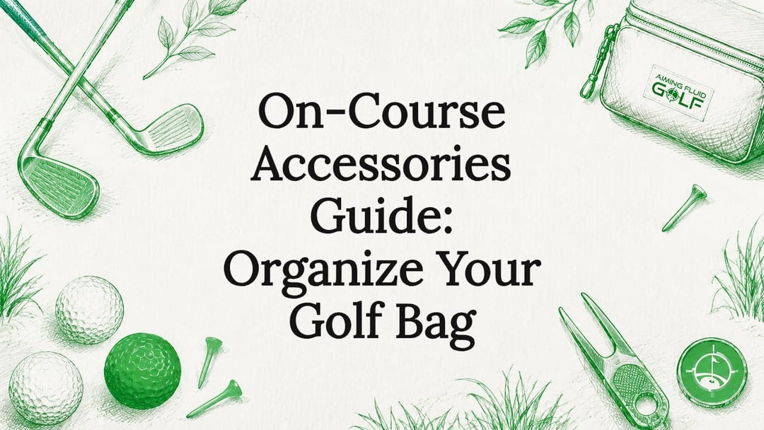 Decorative golf-themed title card illustration