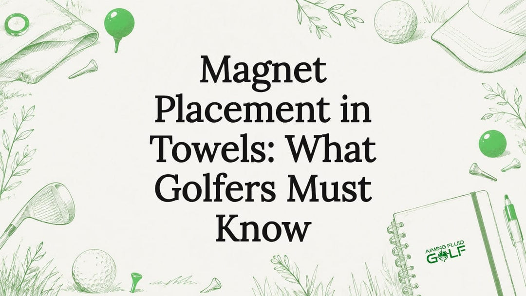 Decorative golf towel themed title card illustration
