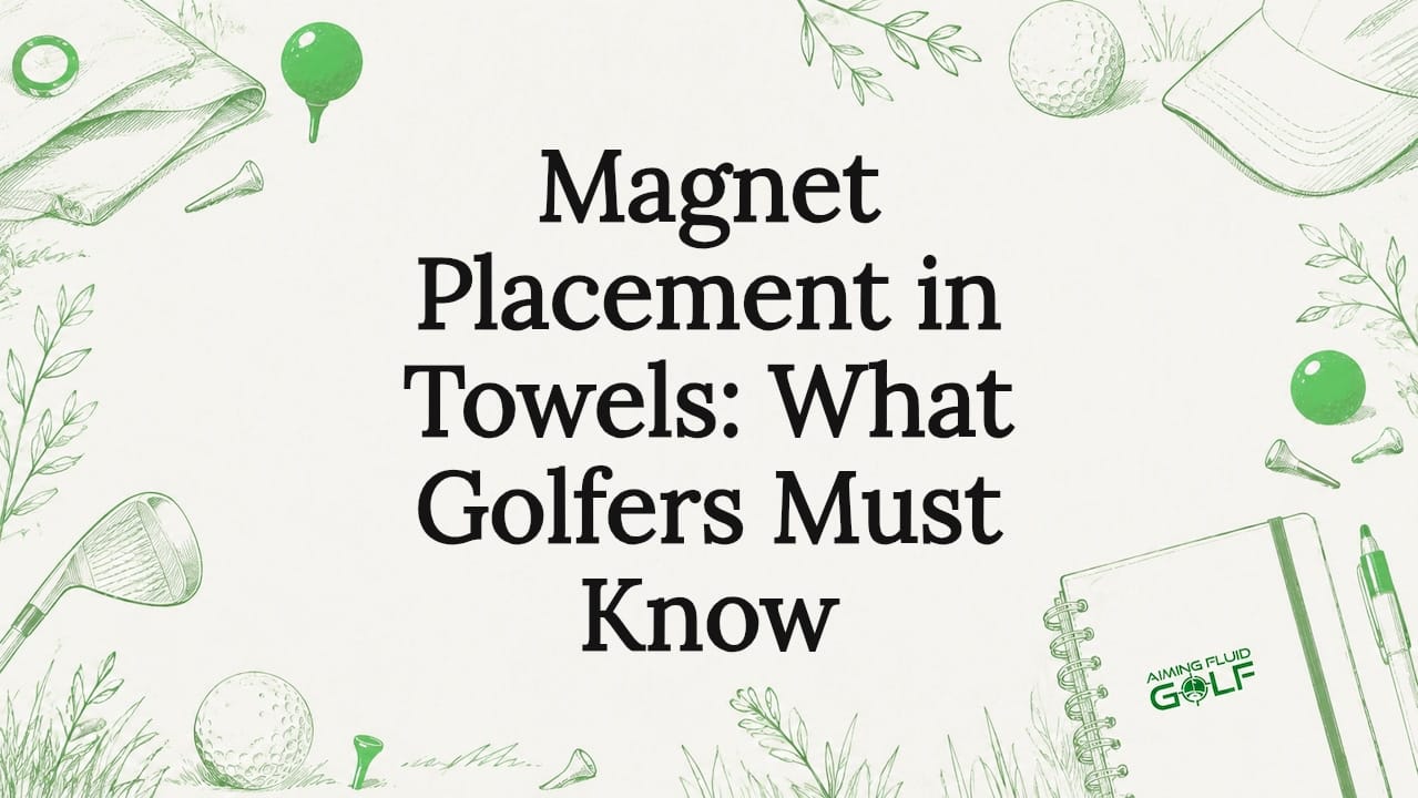 Decorative golf towel themed title card illustration