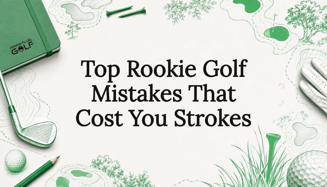 Decorative golf title card illustration