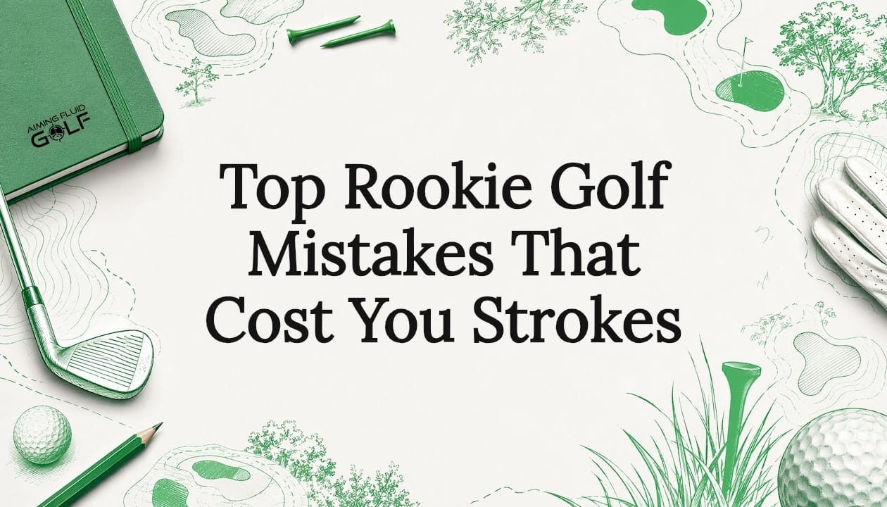 Decorative golf title card illustration