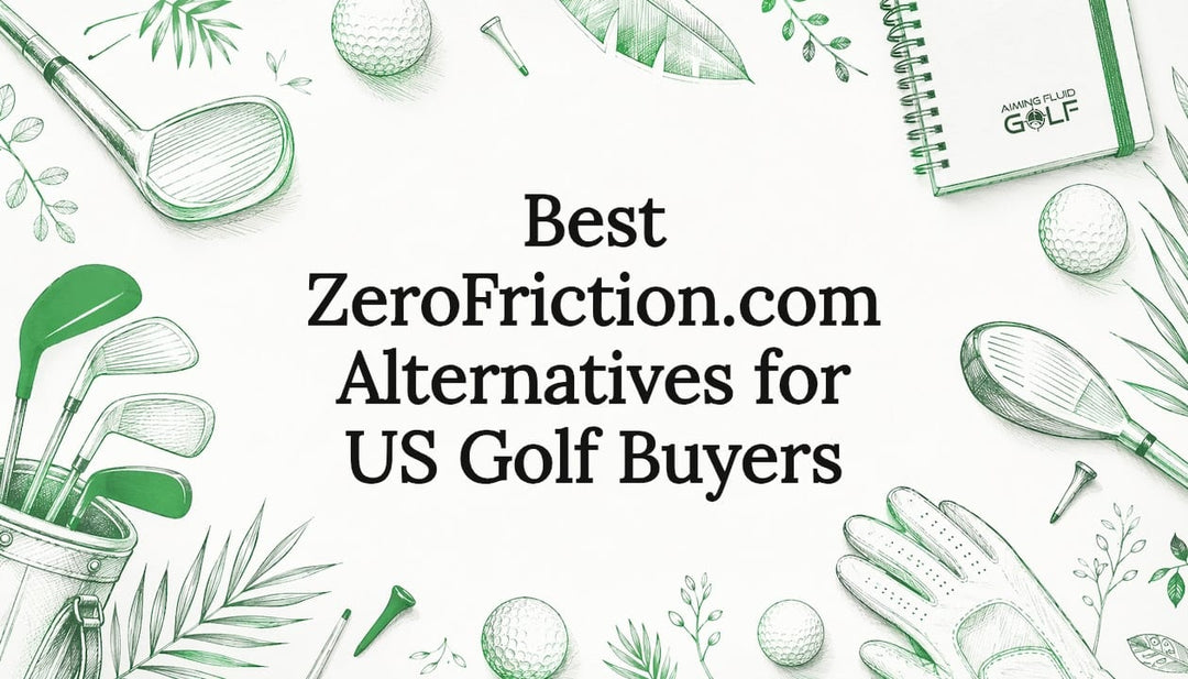 Decorative golf accessory themed title card illustration