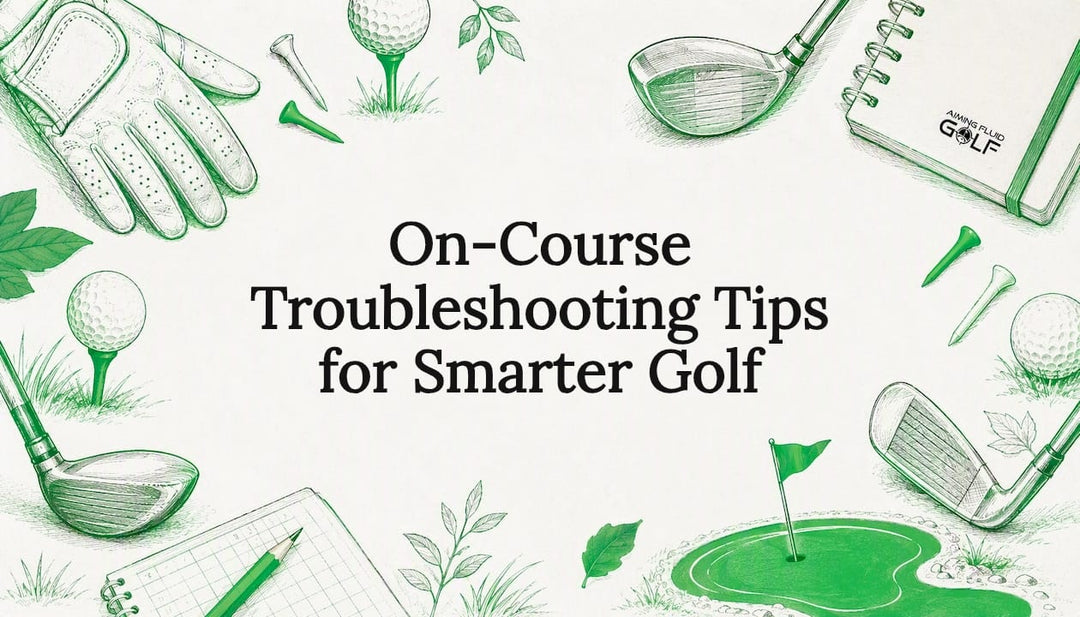 Decorative golf title card illustration