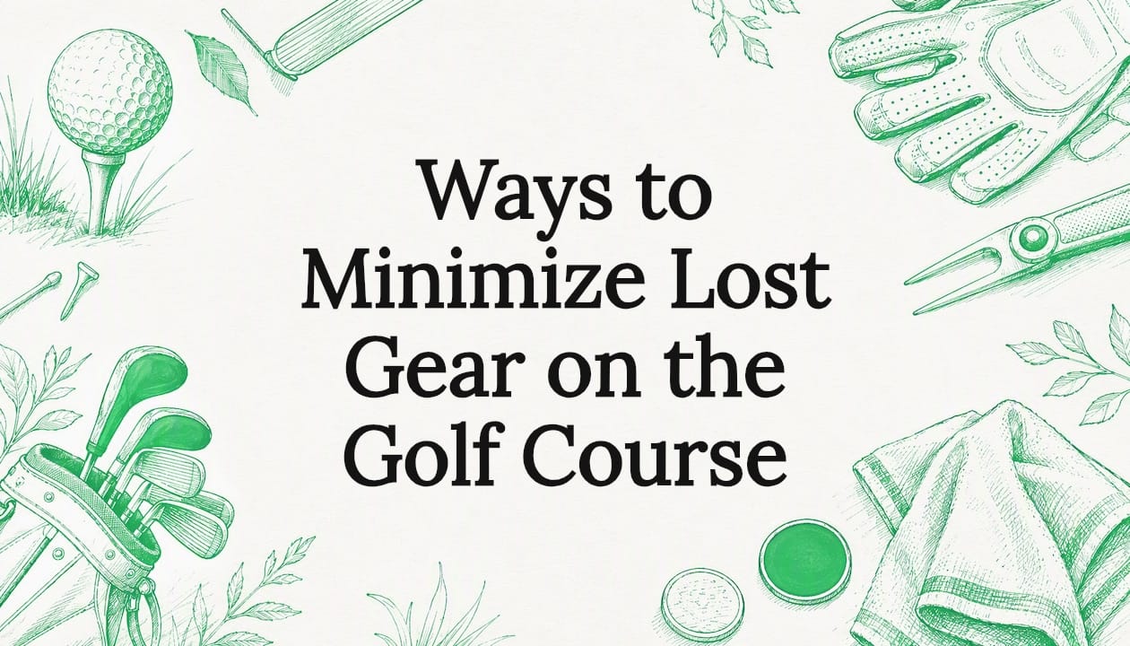 Decorative golf-themed title card illustration