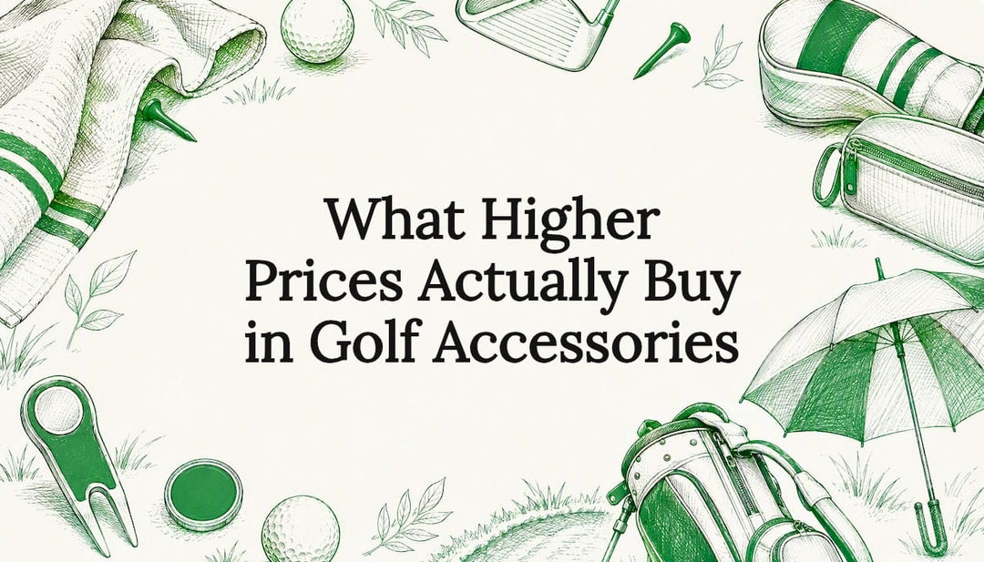 Decorative golf accessory illustration title card