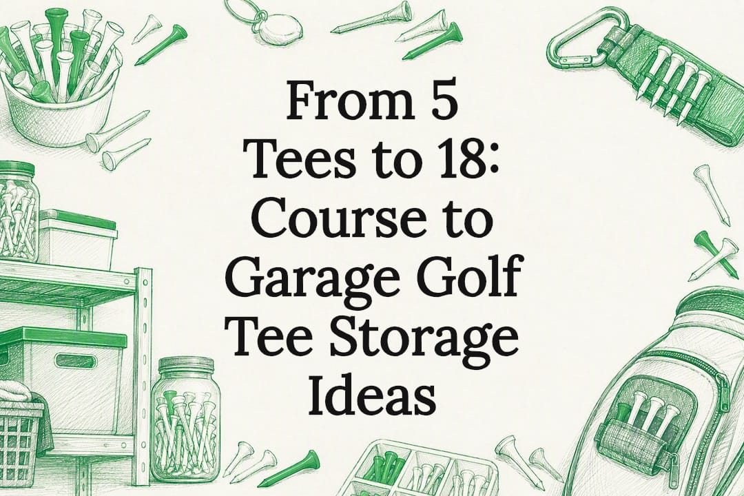 Golf tee storage title card illustration