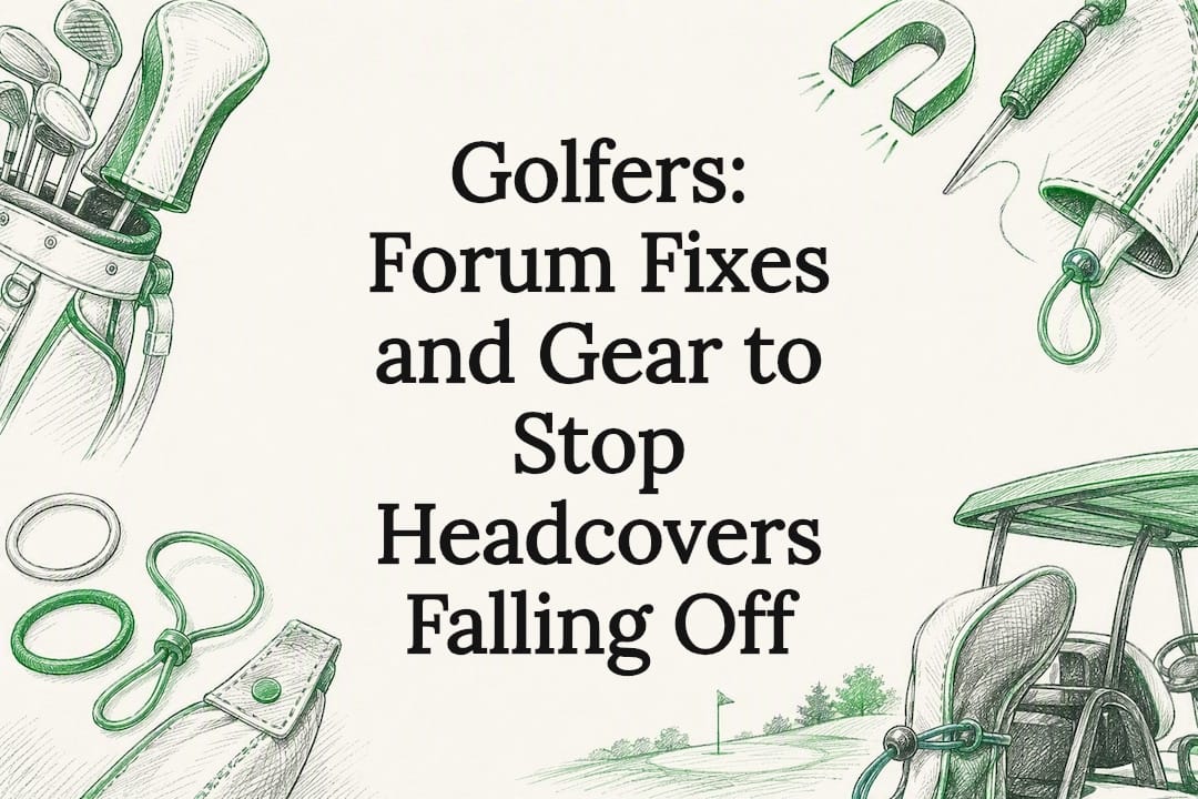 Decorative golf headcover stability title card