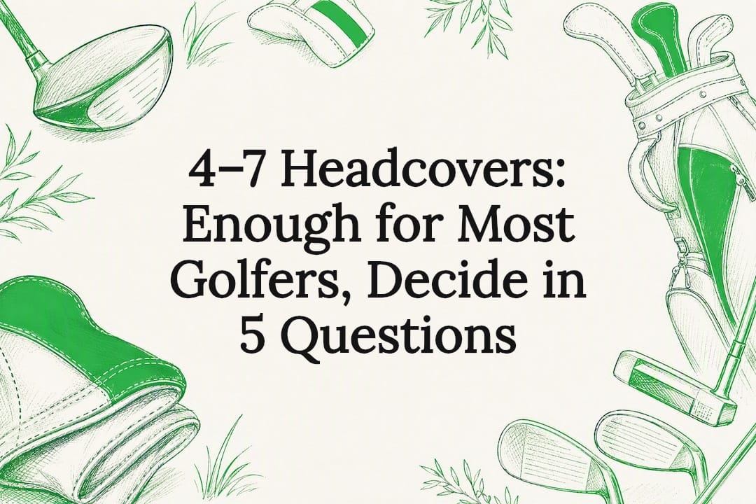 Decorative golf headcover title card