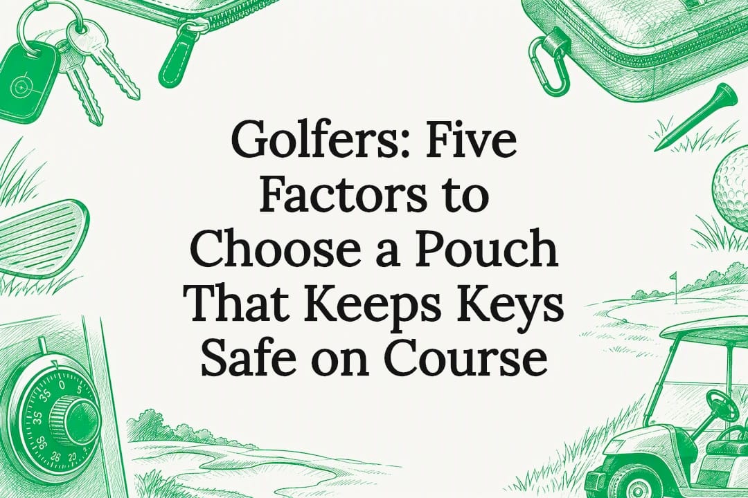 Golf key pouch article title card