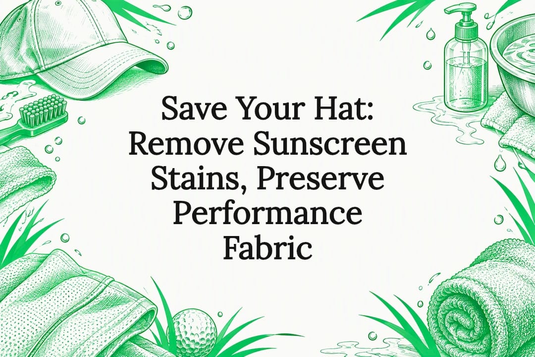 Decorative golf hat care title card