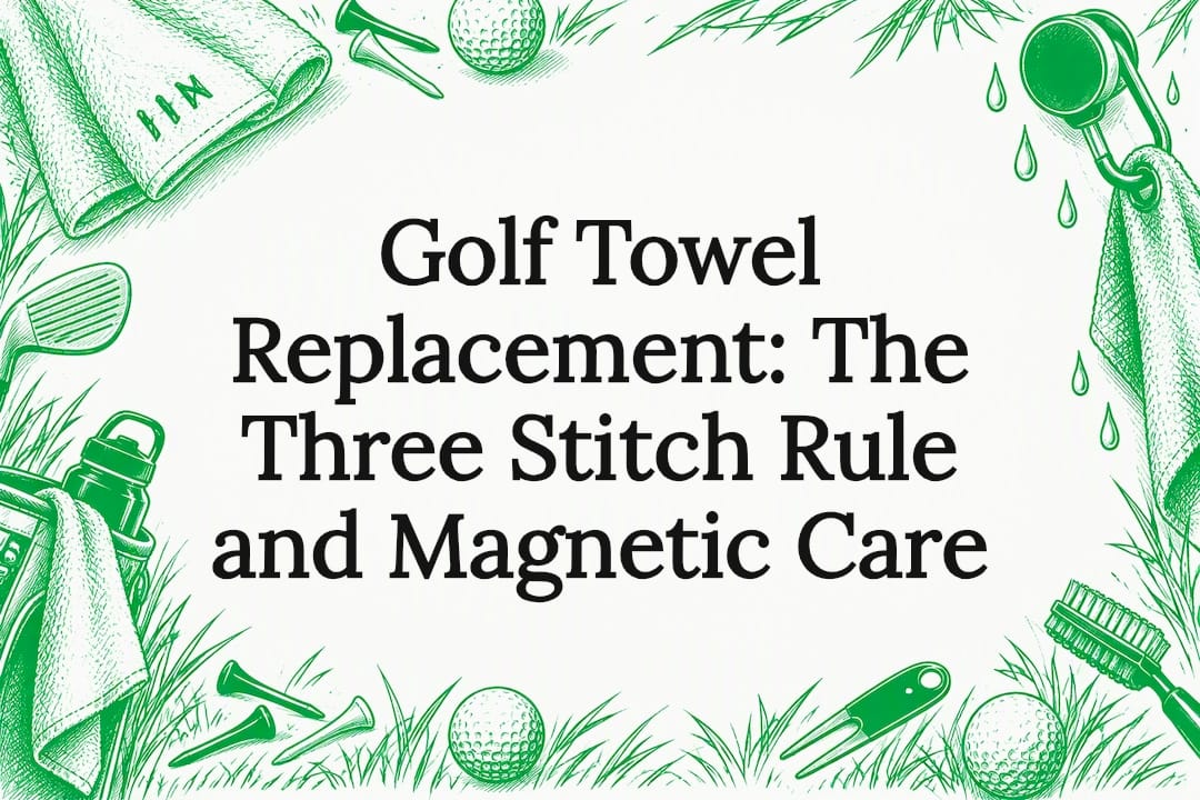 Golf towel replacement title card illustration