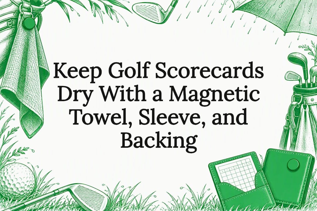Golf towel and scorecard gear title card