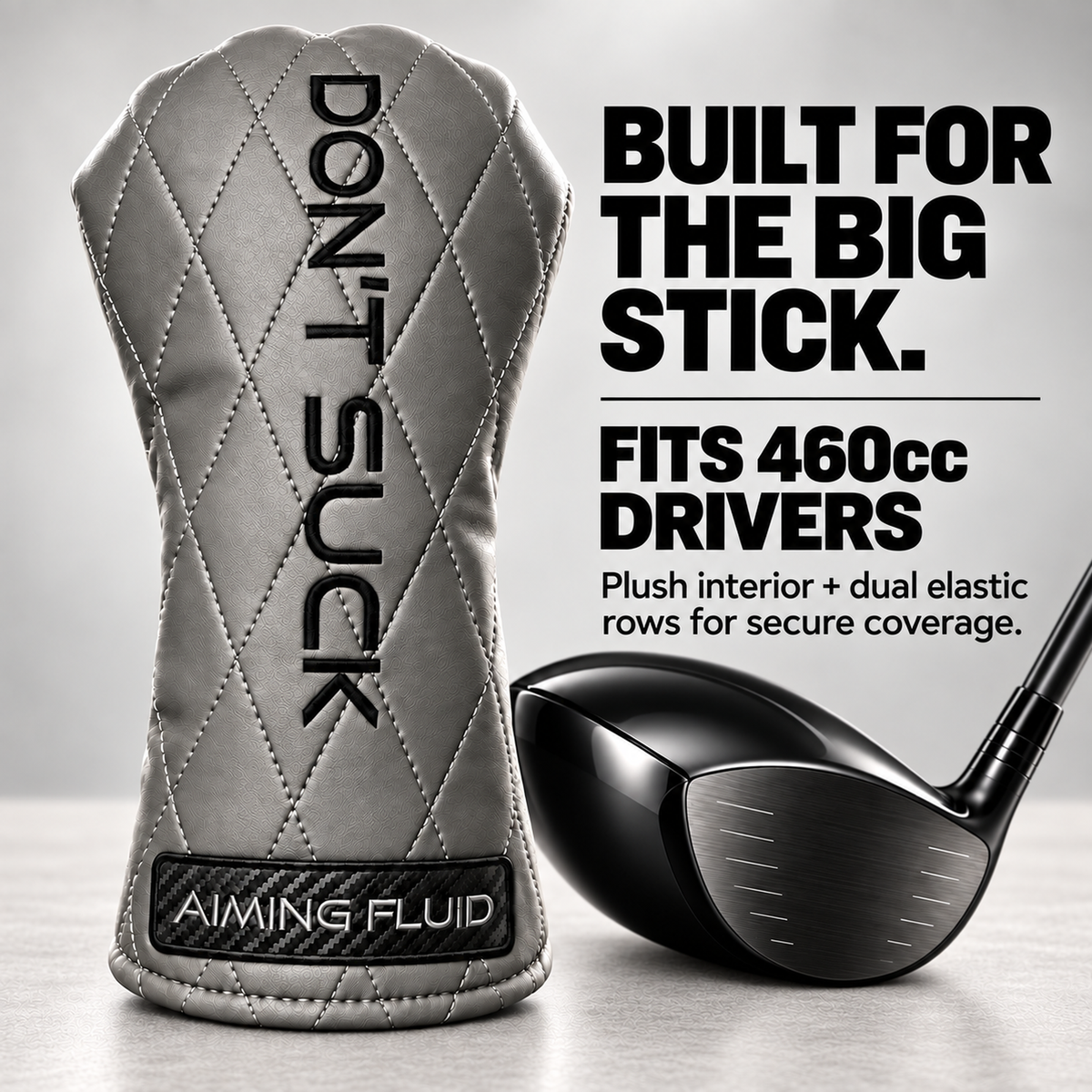 DON'T SUCK™ Reserve — Smoke Driver Headcover (Gunmetal, 460cc)