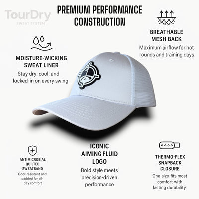 Premium Golf Gym Boat Hiking Tennis Bike Hat TourDry Sweat System Odor-Resistant Sweatband Moisture-Wicking Liner One Size