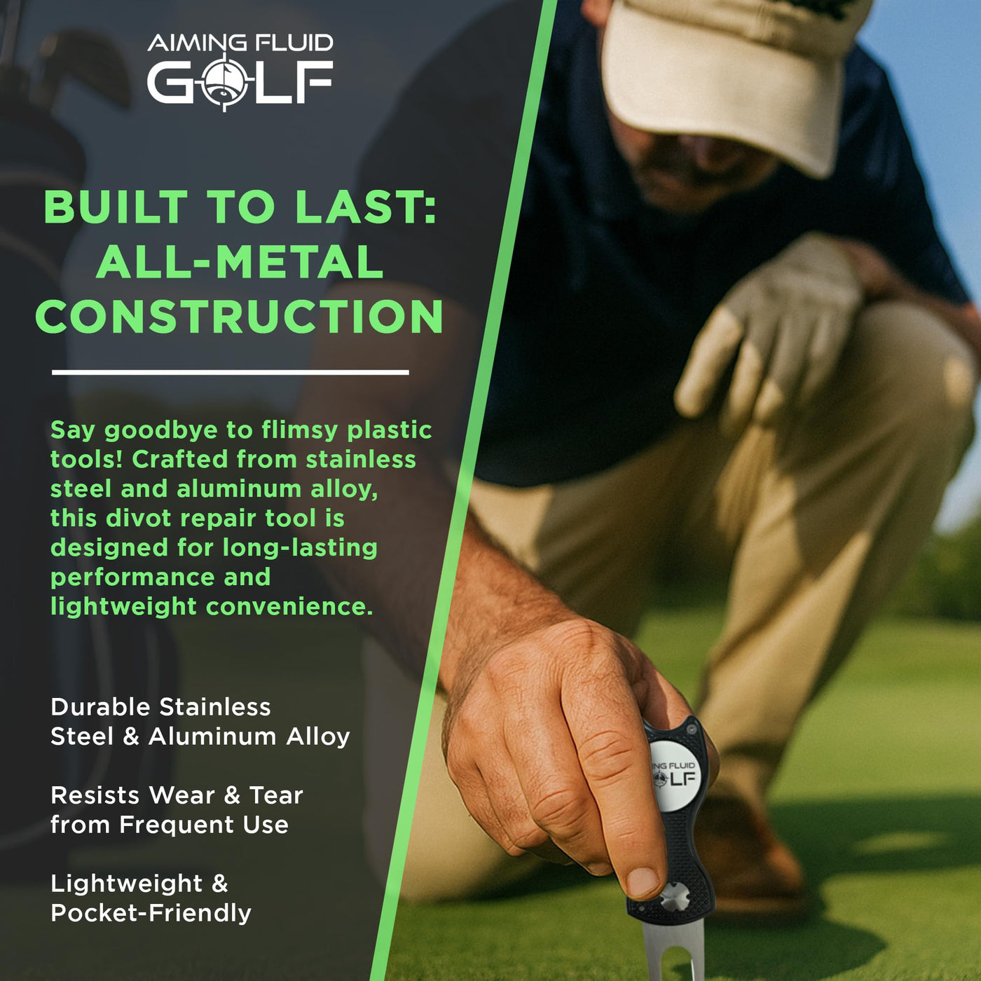 Foldable Metal Divot Tool