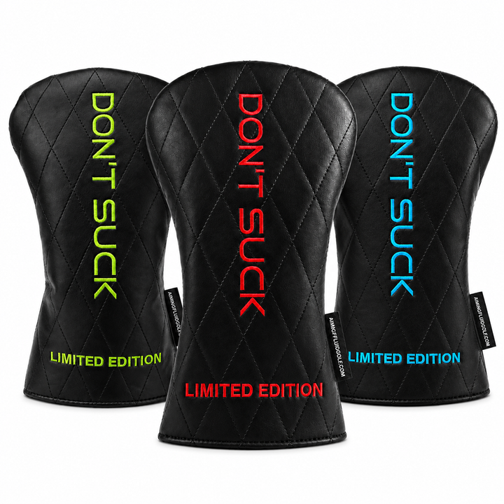 After Dark three-headcover set: Venom Green, Hotwire Red and Laser Blue DON&