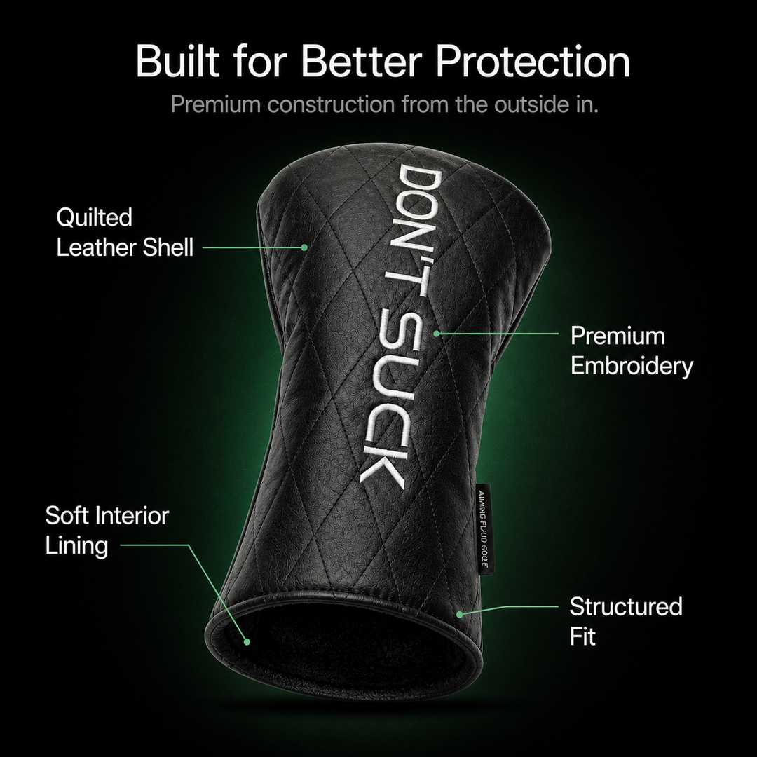 Don’t Suck™ Driver Headcover — Premium Black Diamond Quilted Fit (460cc)
