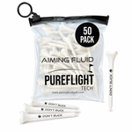 DON'T SUCK PureFlight 4-prong performance golf tees, 50-pack, from Aiming Fluid Golf.
