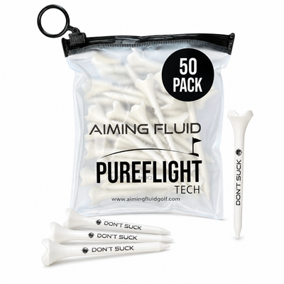 DON’T SUCK™ Golf Tees – PureFlight™ 4-Prong Design (50-Pack)