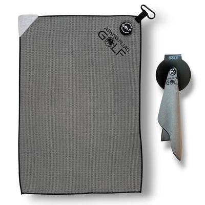Magnetic Golf Towel & Magnetic Landing Pad – Premium Microfiber Waffle Weave I Scrub Pad I Wash Pocket I Golf Gift I Cart Carry and Tour Bag (Magnetic Landing Pad & 16" x 24" Golf Towel)