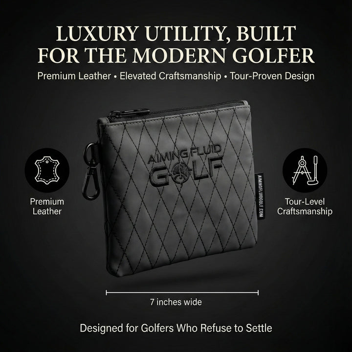 Black golf pouch with &