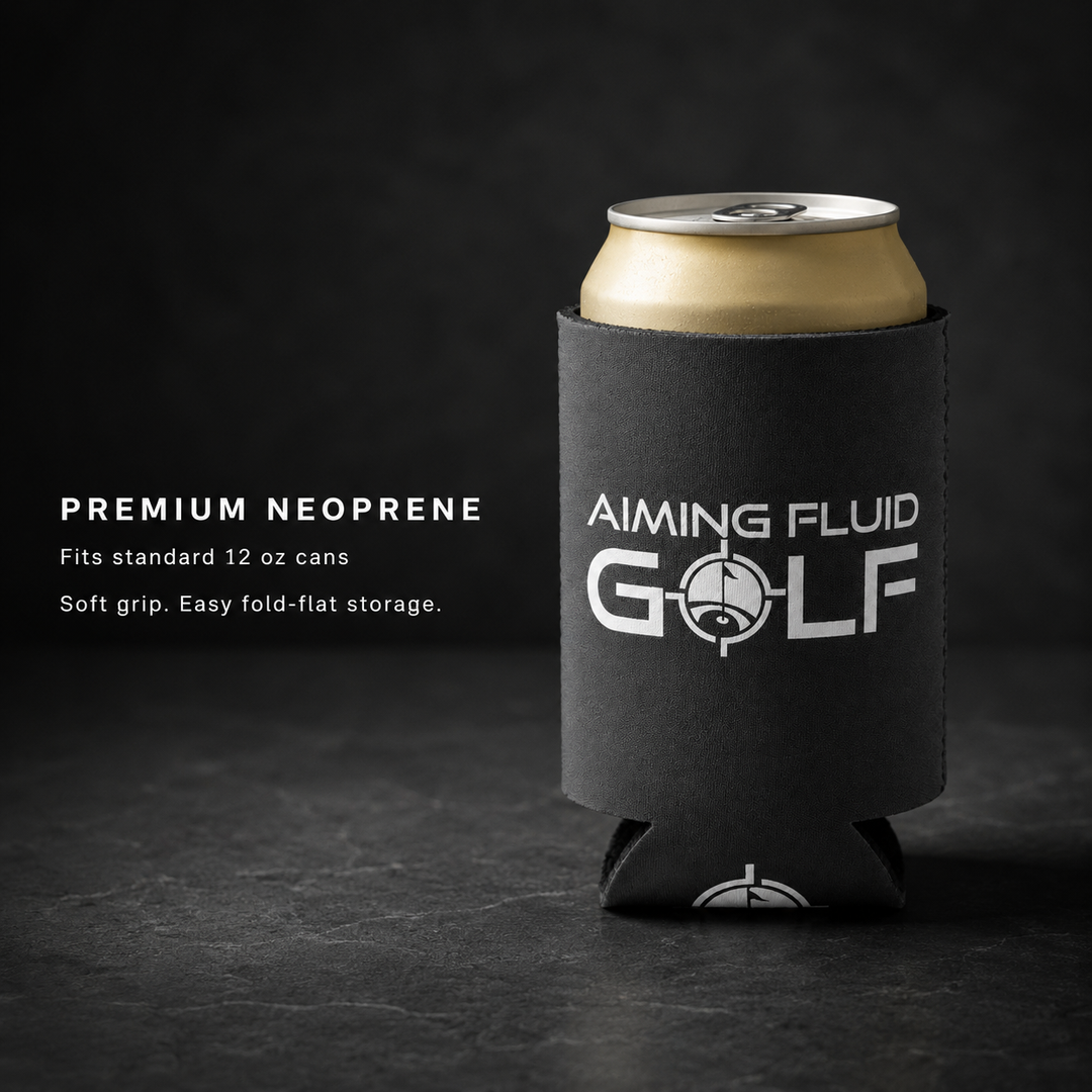 Aiming Fluid Golf Slate Grey Neoprene Can Koozie