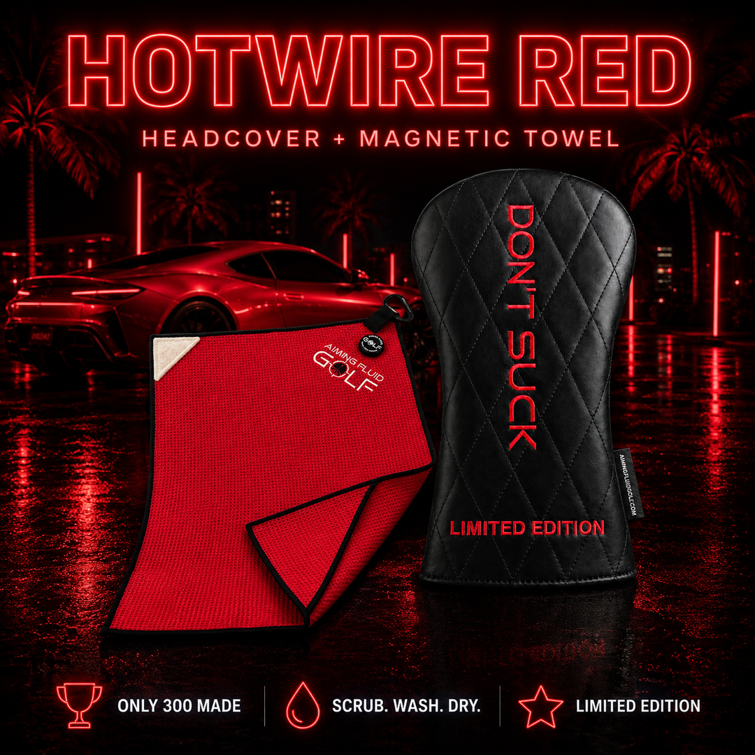 After Dark Hotwire Red Golf Bundle | Limited Edition Headcover + Magnetic Golf Towel