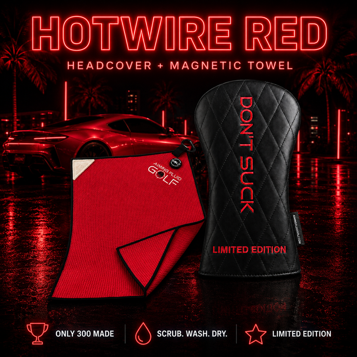 After Dark Hotwire Red Golf Bundle | Limited Edition Headcover + Magnetic Golf Towel