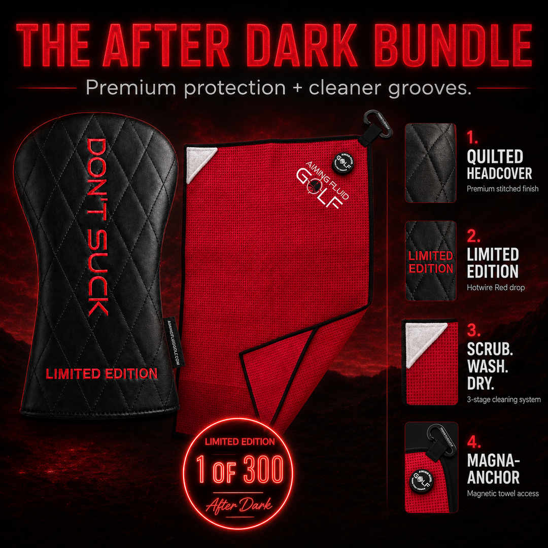 After Dark Hotwire Red Golf Bundle | Limited Edition Headcover + Magnetic Golf Towel