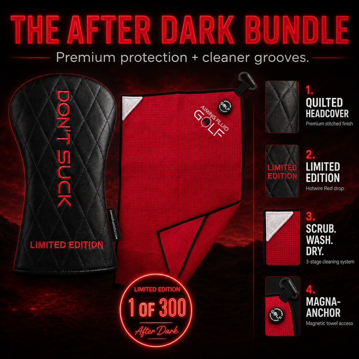 After Dark Hotwire Red Golf Bundle | Limited Edition Headcover + Magnetic Golf Towel