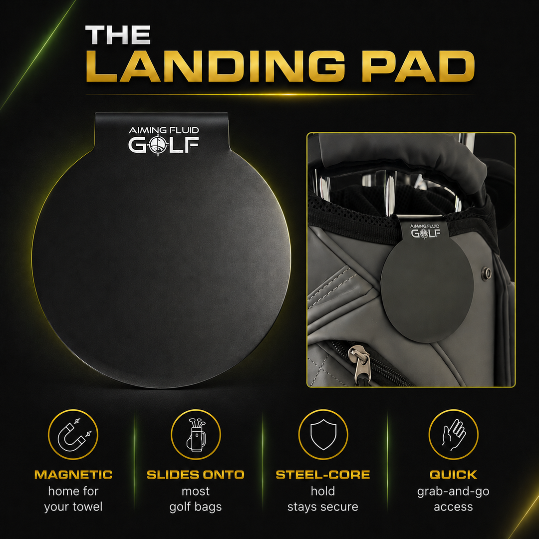 Large Grey Light-Duty Magnetic Golf Towel + Landing Pad