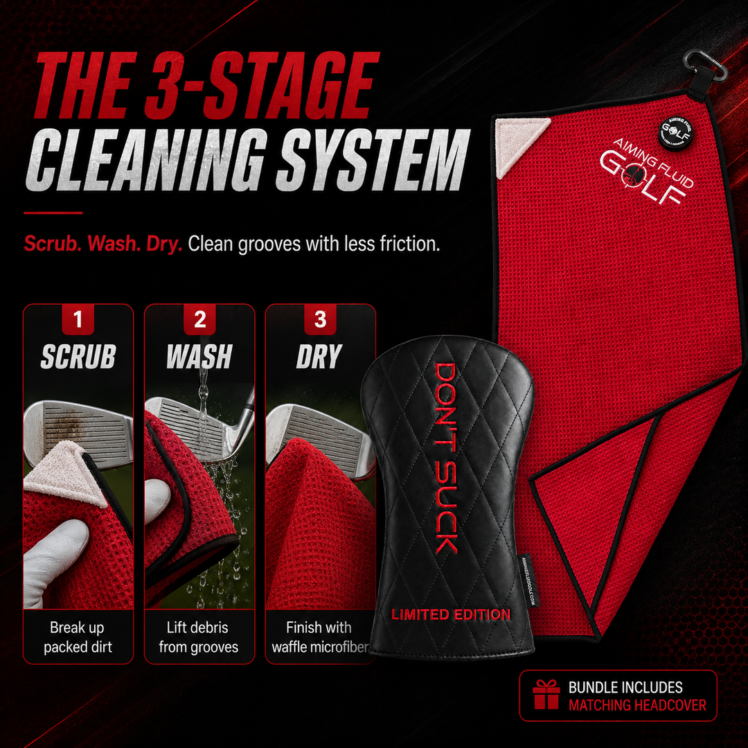 After Dark Hotwire Red Golf Bundle | Limited Edition Headcover + Magnetic Golf Towel