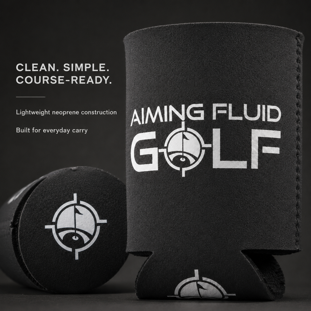 Aiming Fluid Golf Slate Grey Neoprene Can Koozie