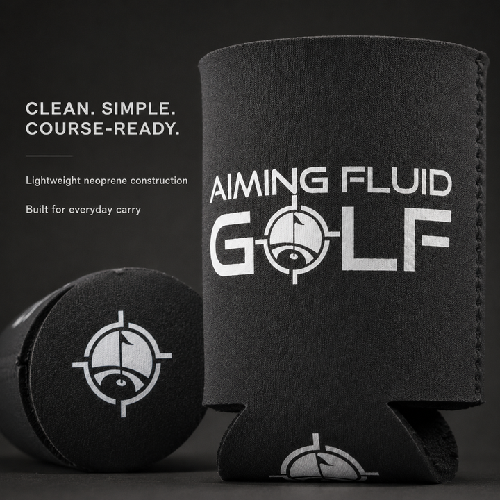 Aiming Fluid Golf Slate Grey Neoprene Can Koozie