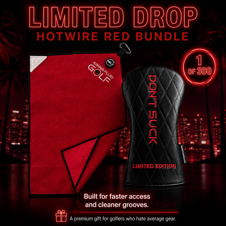 After Dark Hotwire Red Golf Bundle | Limited Edition Headcover + Magnetic Golf Towel