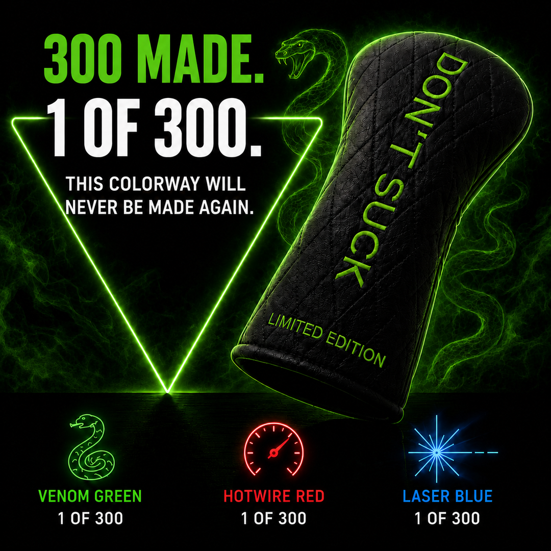 Aiming Fluid Golf Don’t Suck Headcover 4-Pack – Original + After Dark Limited Edition Collection