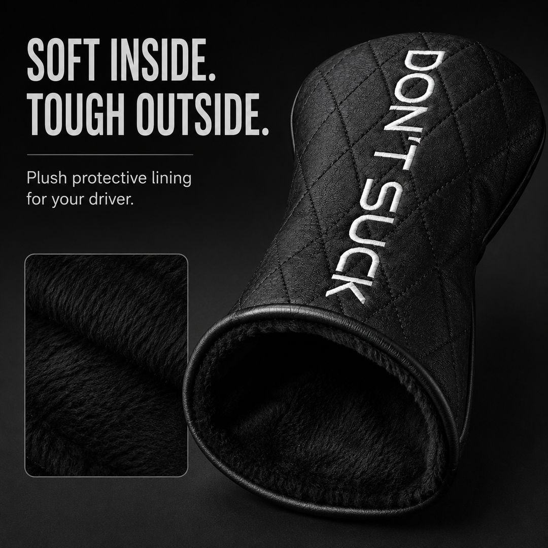Don’t Suck™ Driver Headcover — Premium Black Diamond Quilted Fit (460cc)
