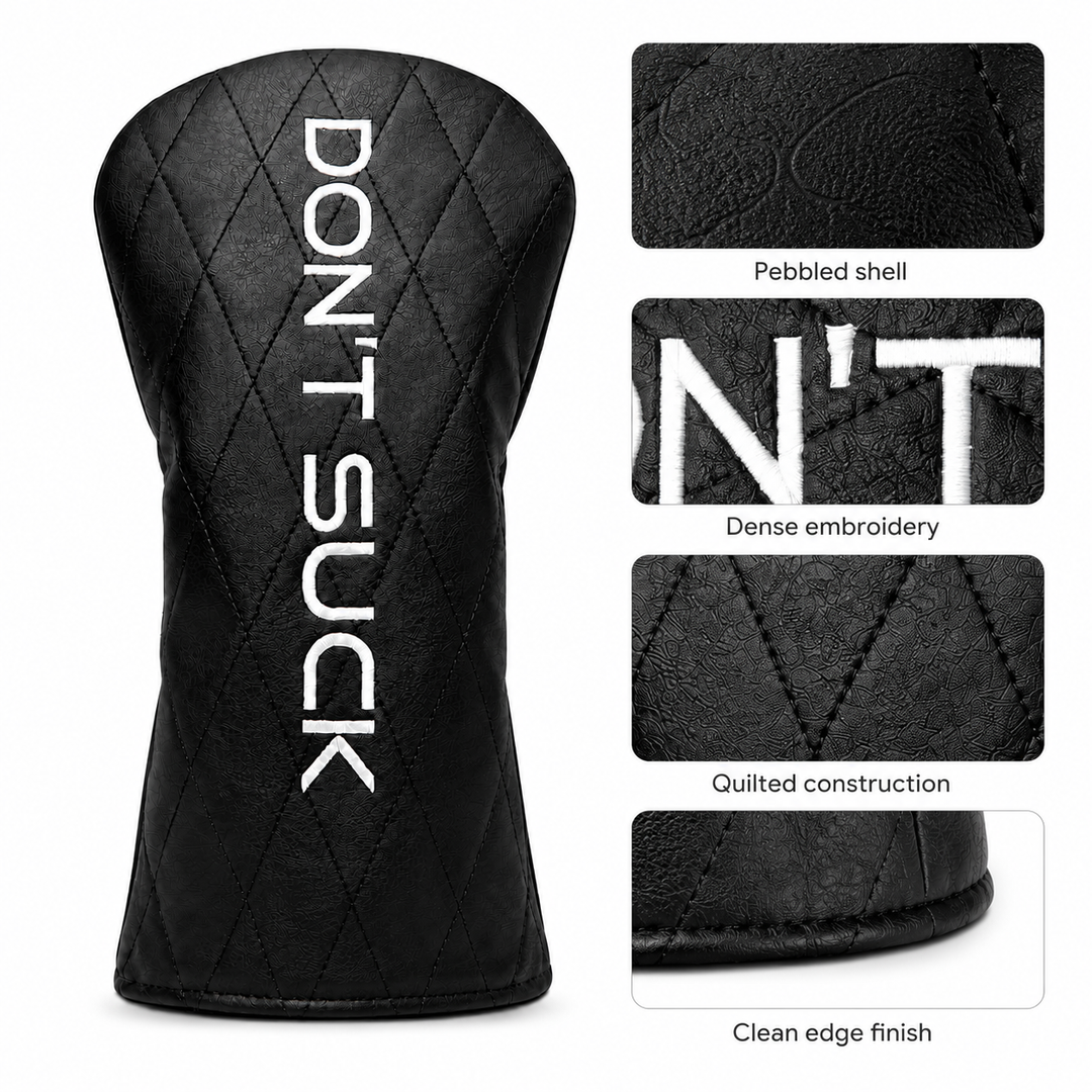 Don’t Suck™ Driver Headcover — Premium Black Diamond Quilted Fit (460cc)