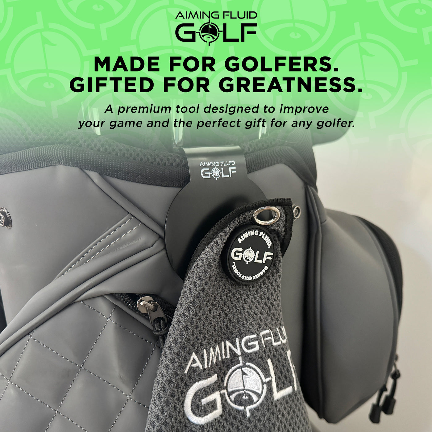 Magnetic Golf Towel & Magnetic Landing Pad – Premium Microfiber Waffle Weave I Scrub Pad I Wash Pocket I Golf Gift I Cart Carry and Tour Bag (Magnetic Landing Pad & 16" x 24" Golf Towel)