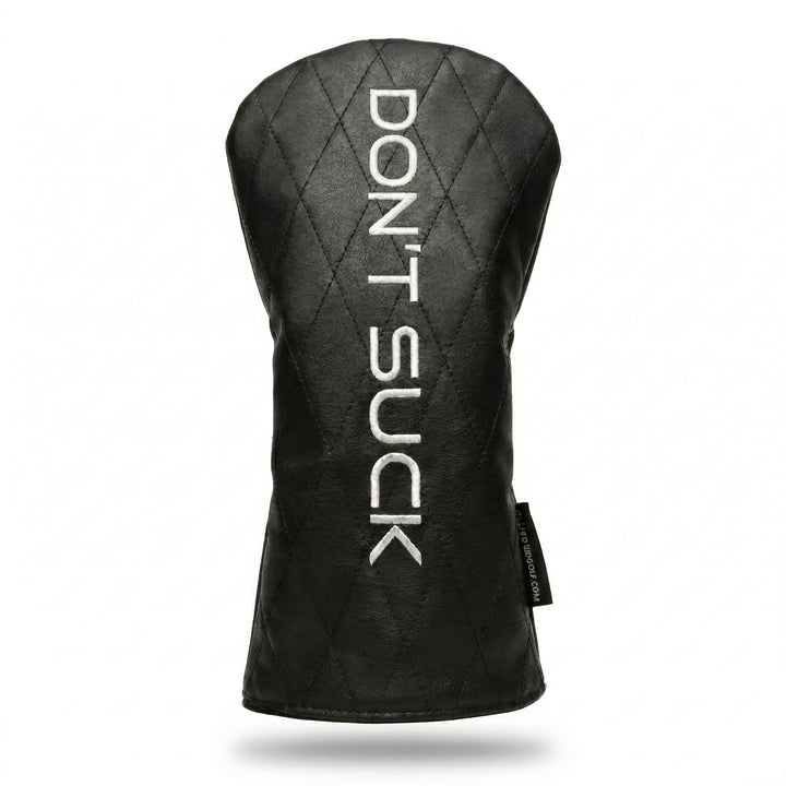 Black golf club head cover with &